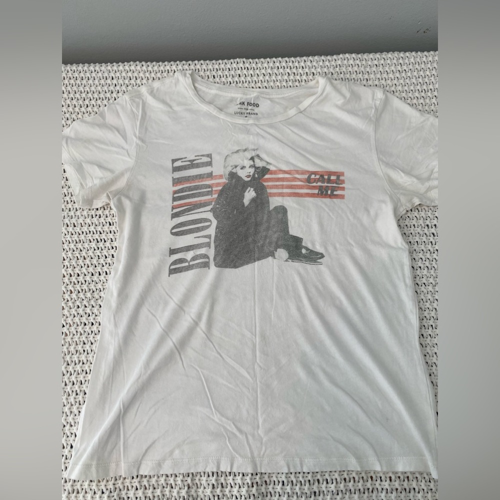 Lucky Brand White Graphic Tee - Size Medium